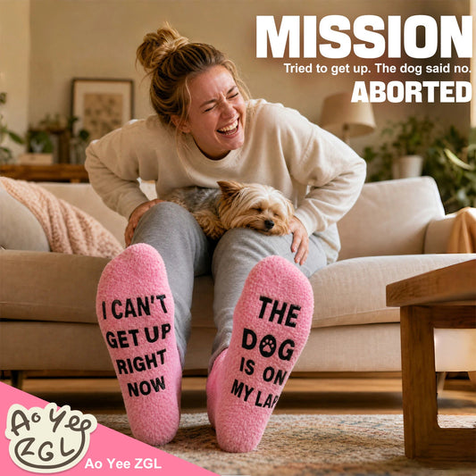 Fun Pink Dog Mo'm Socks,Novelty Gifts for Dog Lovers,Good Gift for Pet Lovers on Birthdays and Christmasom - Dog socks - Paw