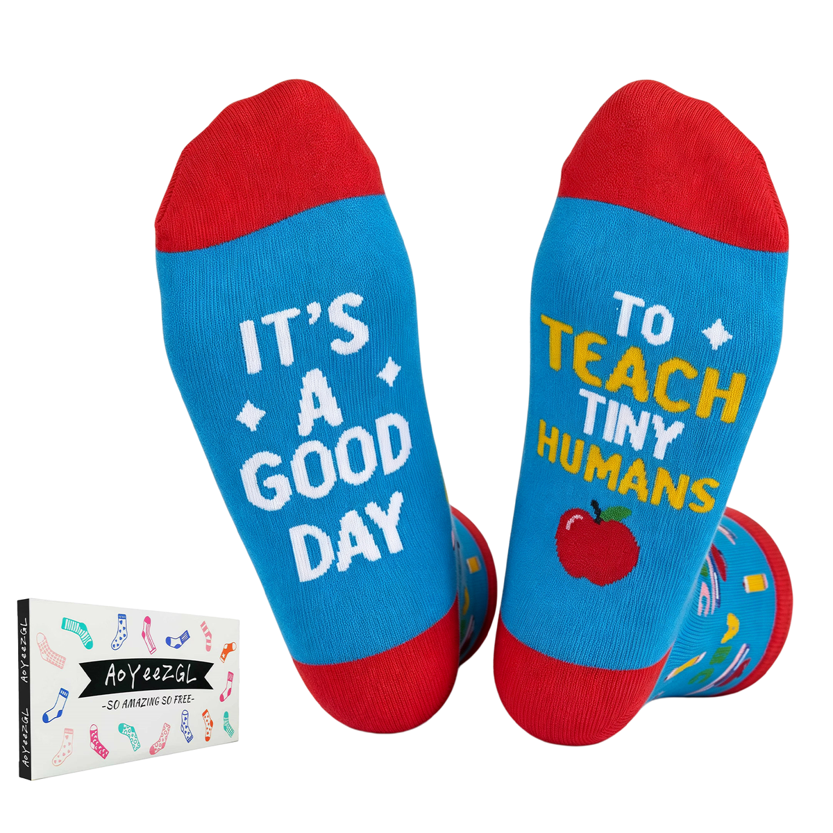 Funny Teacher Appreciation Socks – 5 Gift Designs, Unisex Size 6–12