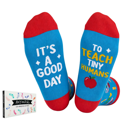 Funny Teacher Appreciation Socks – 5 Gift Designs, Unisex Size 6–12