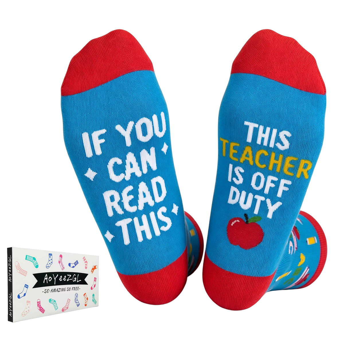 Funny Teacher Appreciation Socks – 5 Gift Designs, Unisex Size 6–12