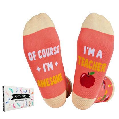 Funny Teacher Appreciation Socks – 5 Gift Designs, Unisex Size 6–12