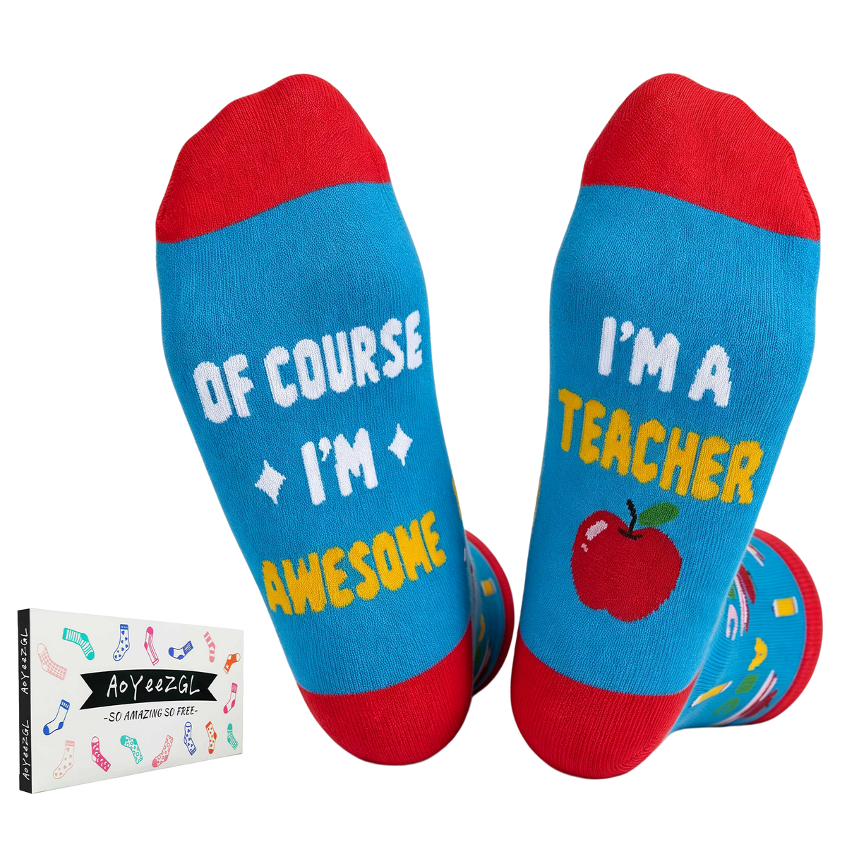 Funny Teacher Appreciation Socks – 5 Gift Designs, Unisex Size 6–12