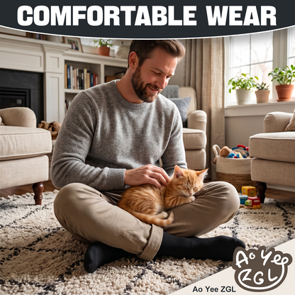 Real Men Love Cats Non-Slip Socks – Funny Gift for Cat Dads, Size 6–12