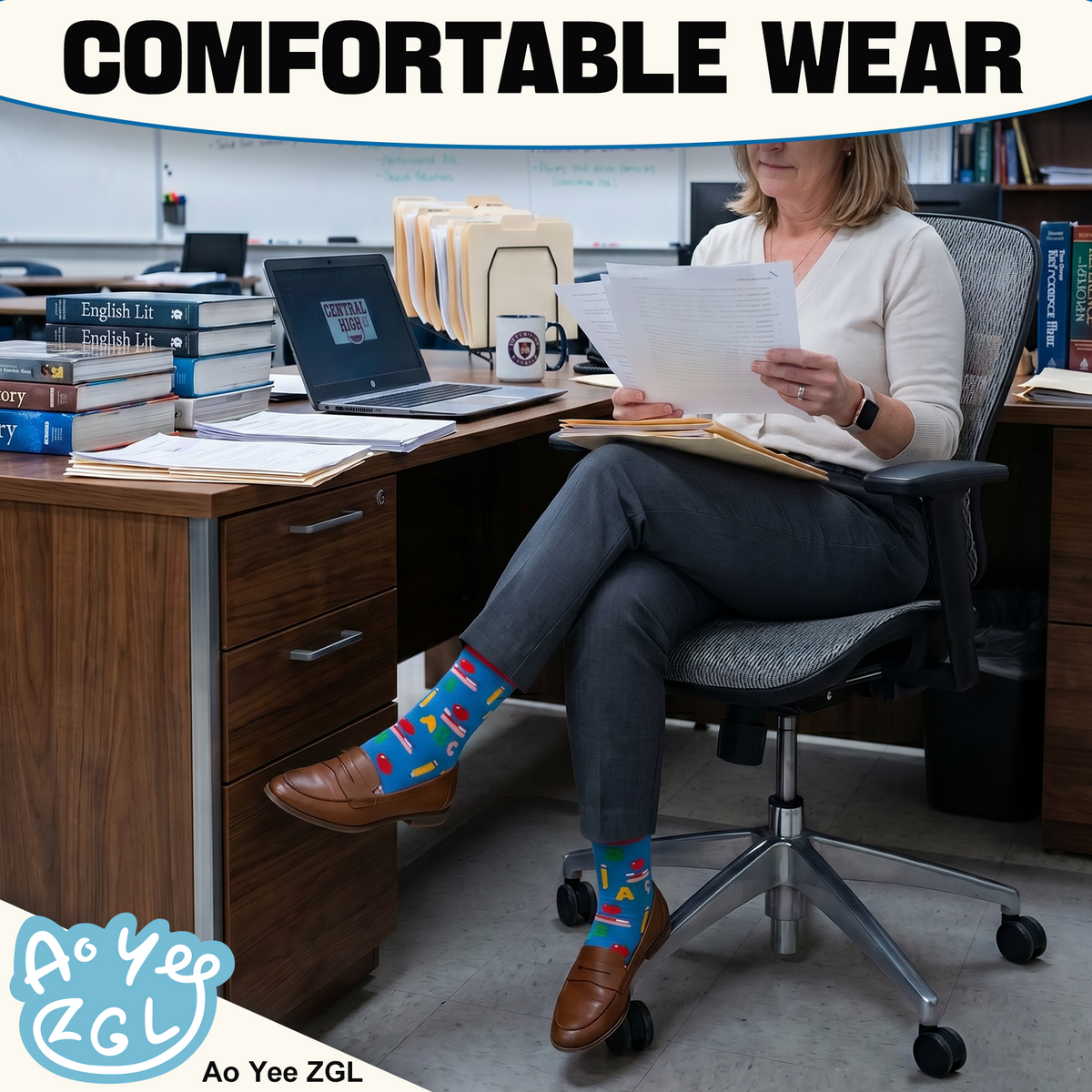 Funny Teacher Appreciation Socks – 5 Gift Designs, Unisex Size 6–12