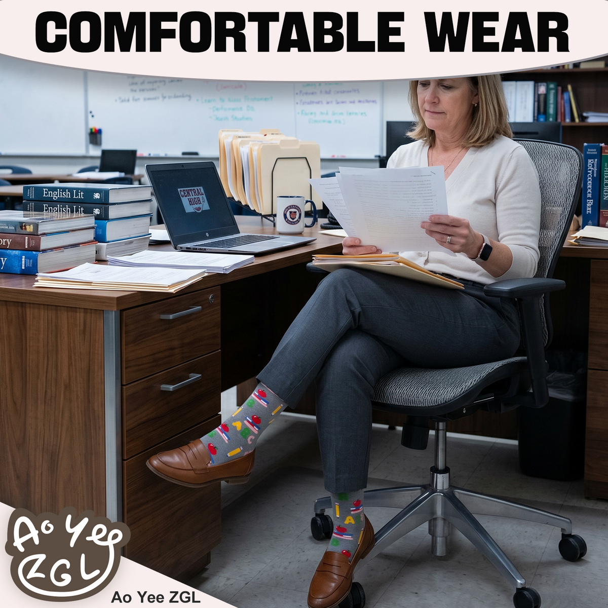 Funny Teacher Appreciation Socks – 5 Gift Designs, Unisex Size 6–12