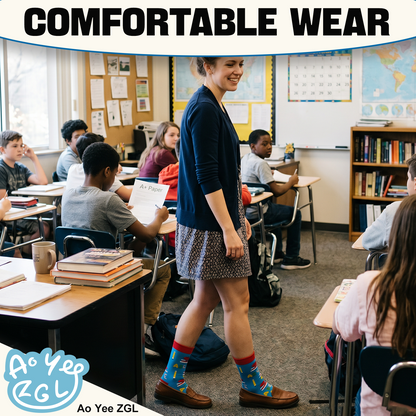 Funny Teacher Appreciation Socks – 5 Gift Designs, Unisex Size 6–12