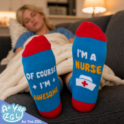 Funny Nurse Appreciation Socks – 4 Gift Designs, Unisex Size 6–12