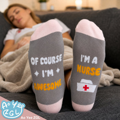 Funny Nurse Appreciation Socks – 4 Gift Designs, Unisex Size 6–12