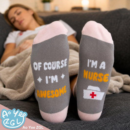 Funny Nurse Appreciation Socks – 4 Gift Designs, Unisex Size 6–12