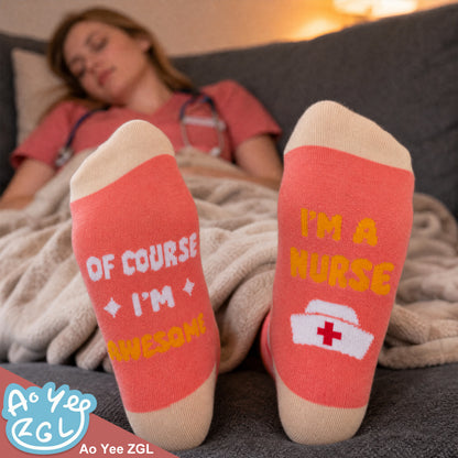 Funny Nurse Appreciation Socks – 4 Gift Designs, Unisex Size 6–12