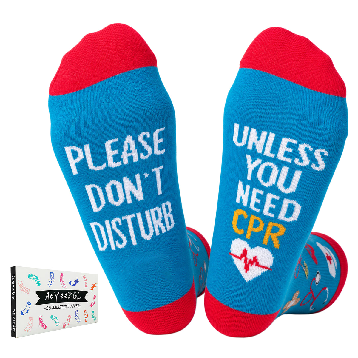 Funny Nurse Appreciation Socks – 4 Gift Designs, Unisex Size 6–12