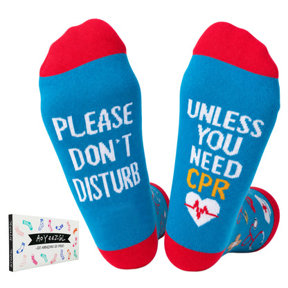 Funny Nurse Appreciation Socks – 4 Gift Designs, Unisex Size 6–12