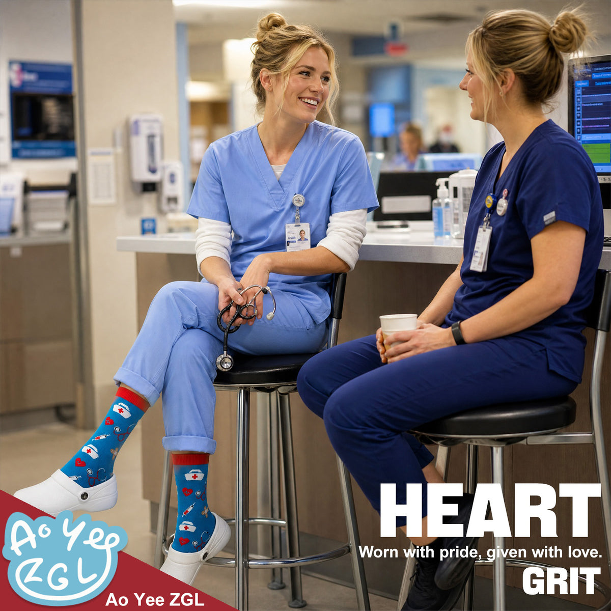 Funny Nurse Appreciation Socks – 4 Gift Designs, Unisex Size 6–12