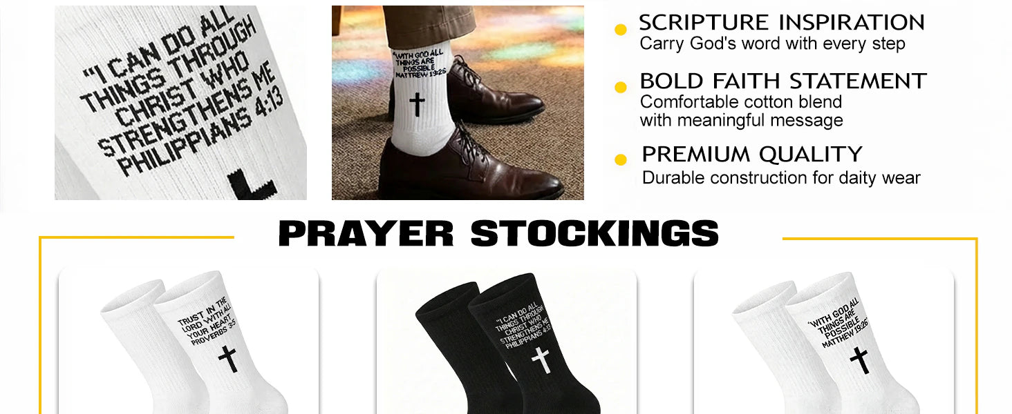 3 Pairs Christian Socks,Novelty Christian Easter Basket Stuffing details 2