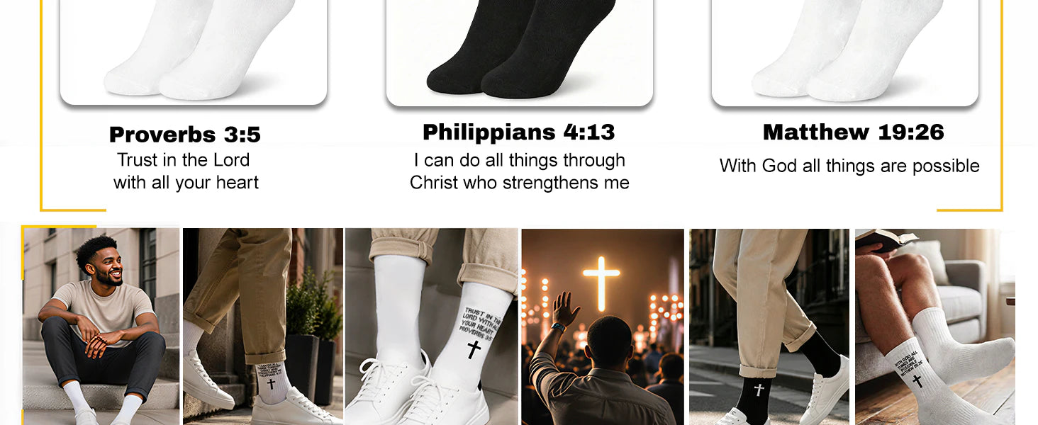3 Pairs Christian Socks,Novelty Christian Easter Basket Stuffing details 3