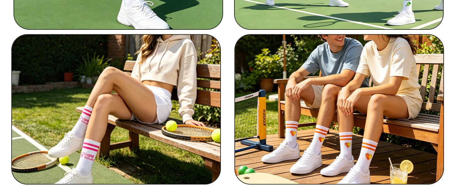 3 Pairs Pickleball Athletic Socks,Women's Sports Ankle Socks,Gifts for Pickleball Lovers and Women details 4