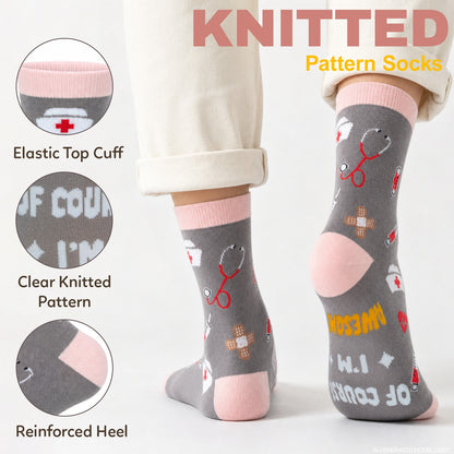 Funny Nurse Appreciation Socks – 4 Gift Designs, Unisex Size 6–12