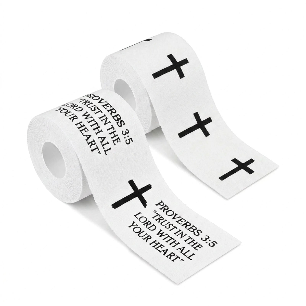 Ao Yee ZGL 2pcs Cross Christian Sports Tape,2" X 23ft Cotton Wristbands - White