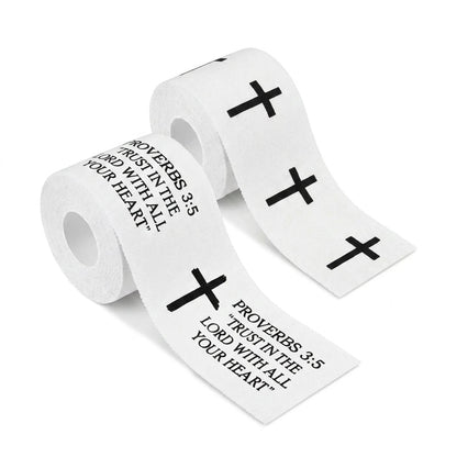 Ao Yee ZGL 2pcs Cross Christian Sports Tape,2" X 23ft Cotton Wristbands - White