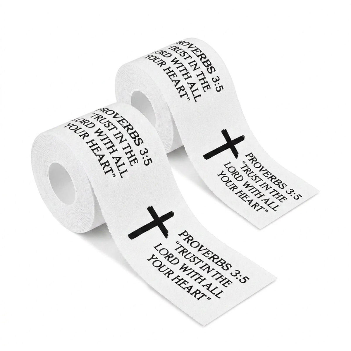 Ao Yee ZGL 2pcs Cross Christian Sports Tape,2" X 23ft Cotton Wristbands - White