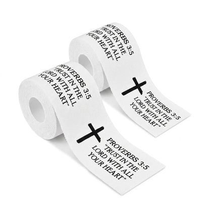 Ao Yee ZGL 2pcs Cross Christian Sports Tape,2" X 23ft Cotton Wristbands - White
