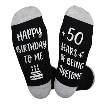 Ao Yee ZGL Birthday Socks,21th 30th 40th 50th 60th Birthday Gifts for Men - 50