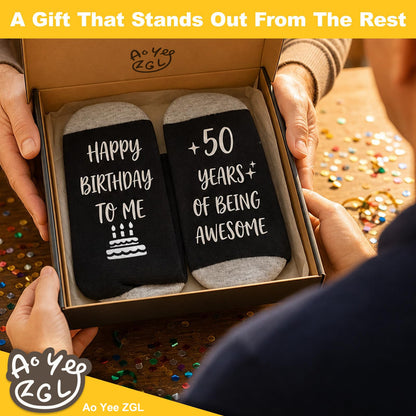 Ao Yee ZGL Birthday Socks,21th 30th 40th 50th 60th Birthday Gifts for Men - 50