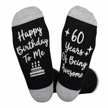 Ao Yee ZGL Birthday Socks,21th 30th 40th 50th 60th Birthday Gifts for Men - 60
