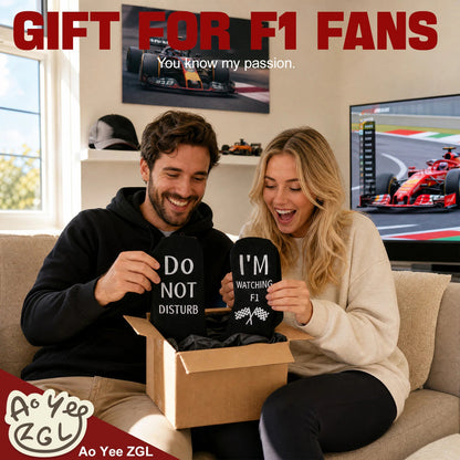 Ao Yee ZGL Fun F1 Socks for Men,Gifts for F1 Lovers or Fas on  Christmas - F1- Black