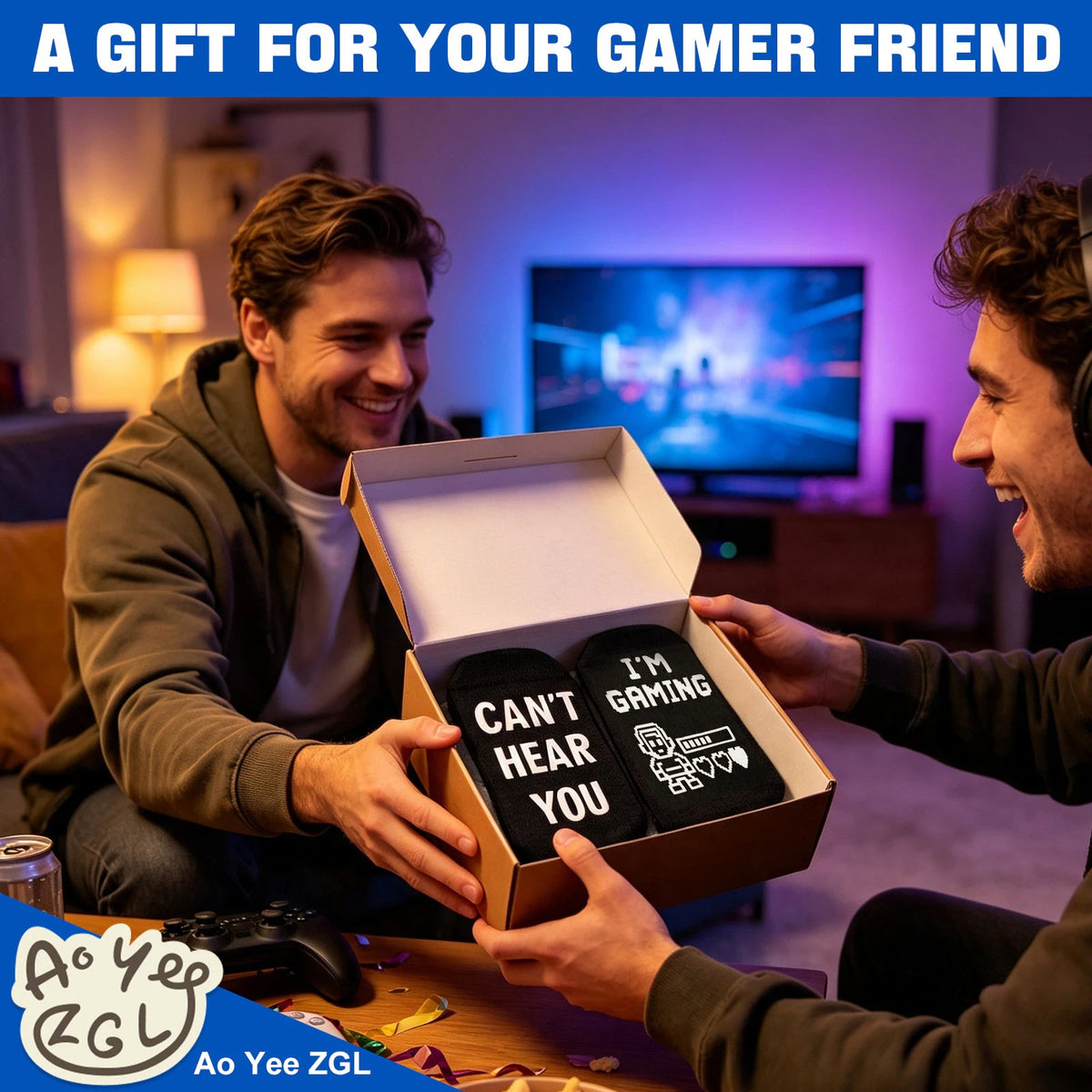 Ao Yee ZGL White Elephant Gift for Teens,Stocking Stuffer for Gaming Lovers - Cant Hear Gaming - People