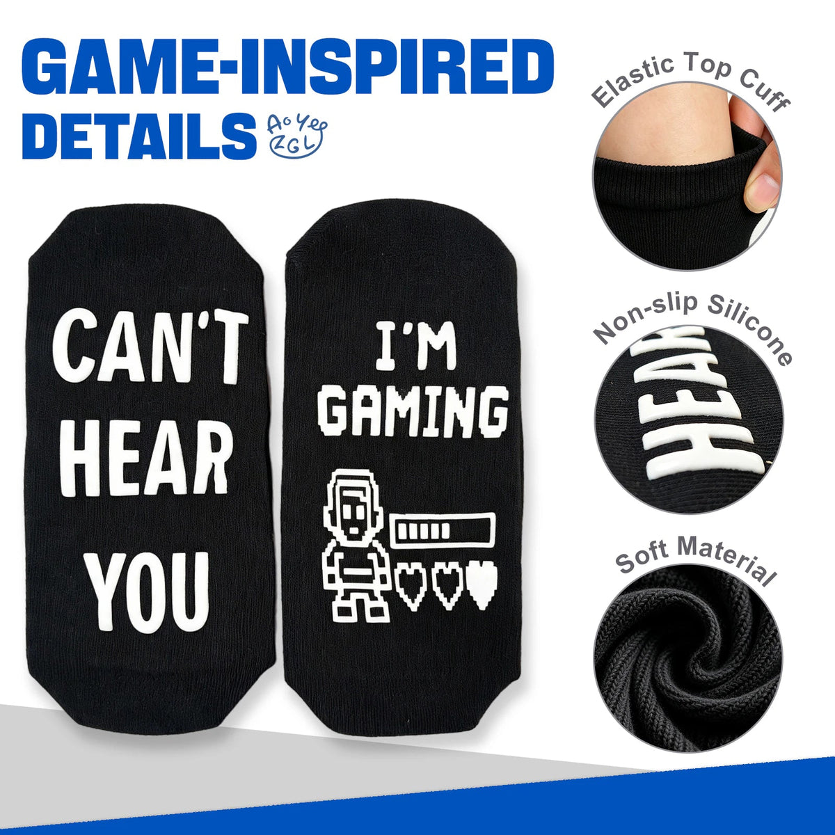 Ao Yee ZGL White Elephant Gift for Teens,Stocking Stuffer for Gaming Lovers - Cant Hear Gaming - People