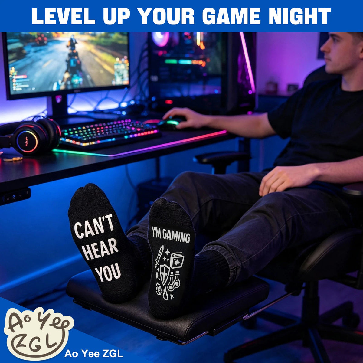 Ao Yee ZGL White Elephant Gift for Teens,Stocking Stuffer for Gaming Lovers - Cant Hear Gaming - Tool