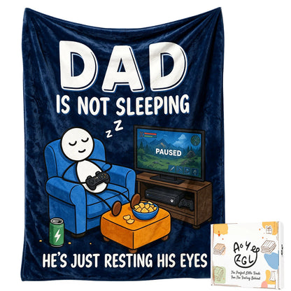 Fun Father Resting Blanket,Novel Dad gifts from Son Daughter, Printed Flannel Blanket Suitable as Holiday Gift Such as for Birthdays Christmas Father's Day,Size 60in x 50 in - Games - B