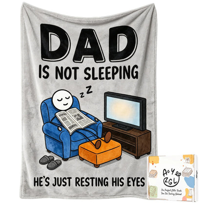 Fun Father Resting Blanket,Novel Dad gifts from Son Daughter, Printed Flannel Blanket Suitable as Holiday Gift Such as for Birthdays Christmas Father's Day,Size 60in x 50 in - Newspaper - G