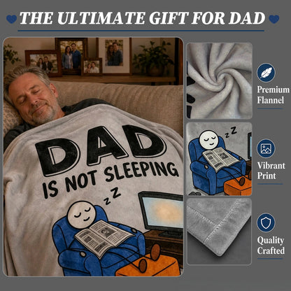 Fun Father Resting Blanket,Novel Dad gifts from Son Daughter, Printed Flannel Blanket Suitable as Holiday Gift Such as for Birthdays Christmas Father's Day,Size 60in x 50 in - Newspaper - G