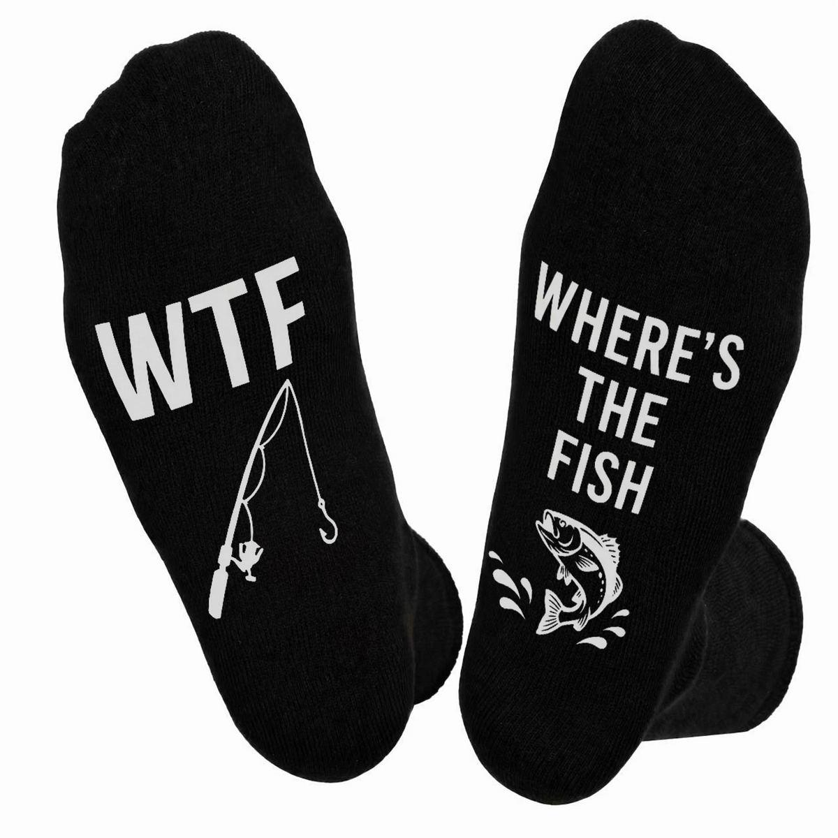 Fun Fishing Socks,Gifts for Men,Stocking Stuffer for Fishing Dad - Fishing Socks - Big Fish