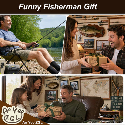 Fun Fishing Socks,Gifts for Men,Stocking Stuffer for Fishing Dad - Fishing Socks - Big Fish