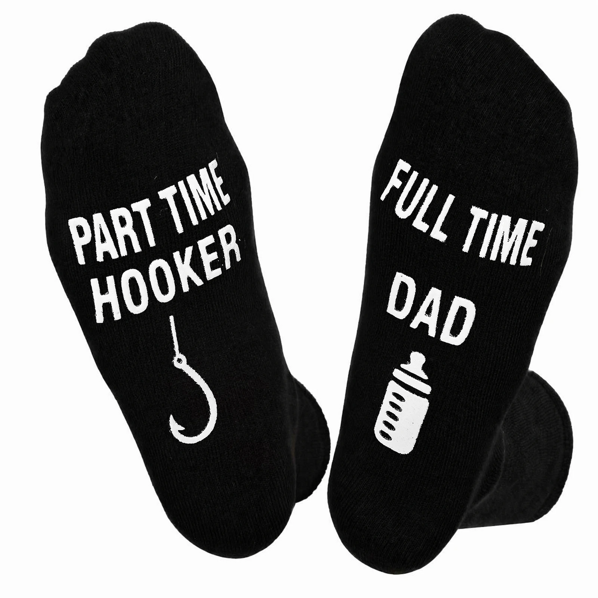 Fun Fishing Socks,Gifts for Men,Stocking Stuffer for Fishing Dad - Fishing Socks - Bottle