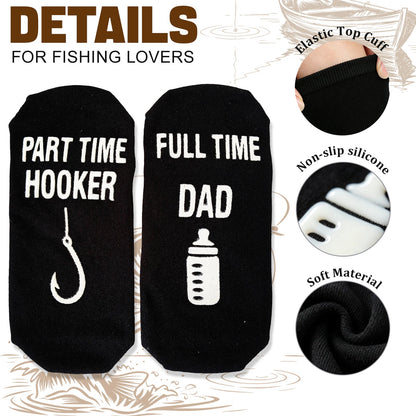 Fun Fishing Socks,Gifts for Men,Stocking Stuffer for Fishing Dad - Fishing Socks - Bottle