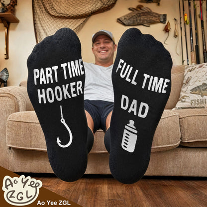 Fun Fishing Socks,Gifts for Men,Stocking Stuffer for Fishing Dad - Fishing Socks - Bottle