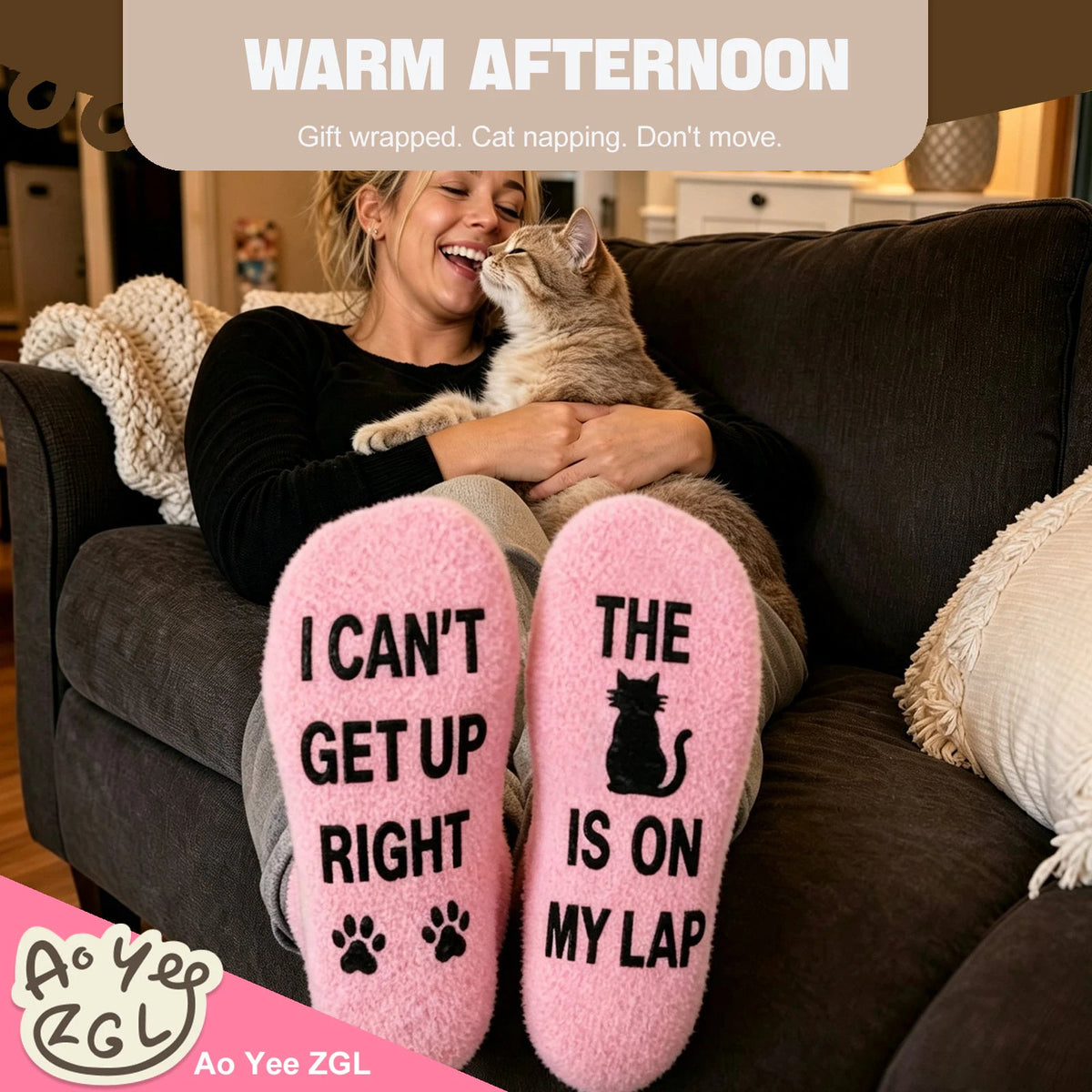Fun Pink Cat Mom Socks,Gift for Cat Lovers,Novelty Gifts for Pet Lovers on Mother's Day Birthdays and Christmas - Cat Socks - Sit