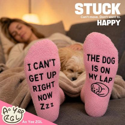 Fun Pink Dog Mo'm Socks,Novelty Gifts for Dog Lovers,Good Gift for Pet Lovers on Birthdays and Christmasom - Dog socks  - Sleep