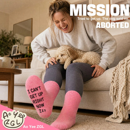 Fun Pink Dog Mo'm Socks,Novelty Gifts for Dog Lovers,Good Gift for Pet Lovers on Birthdays and Christmasom - Dog socks  - Sleep
