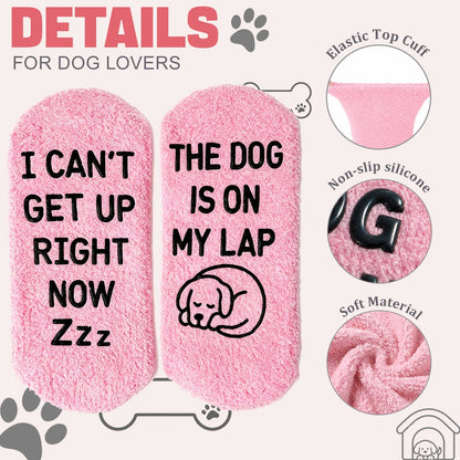 Fun Pink Dog Mo'm Socks,Novelty Gifts for Dog Lovers,Good Gift for Pet Lovers on Birthdays and Christmasom - Dog socks  - Sleep