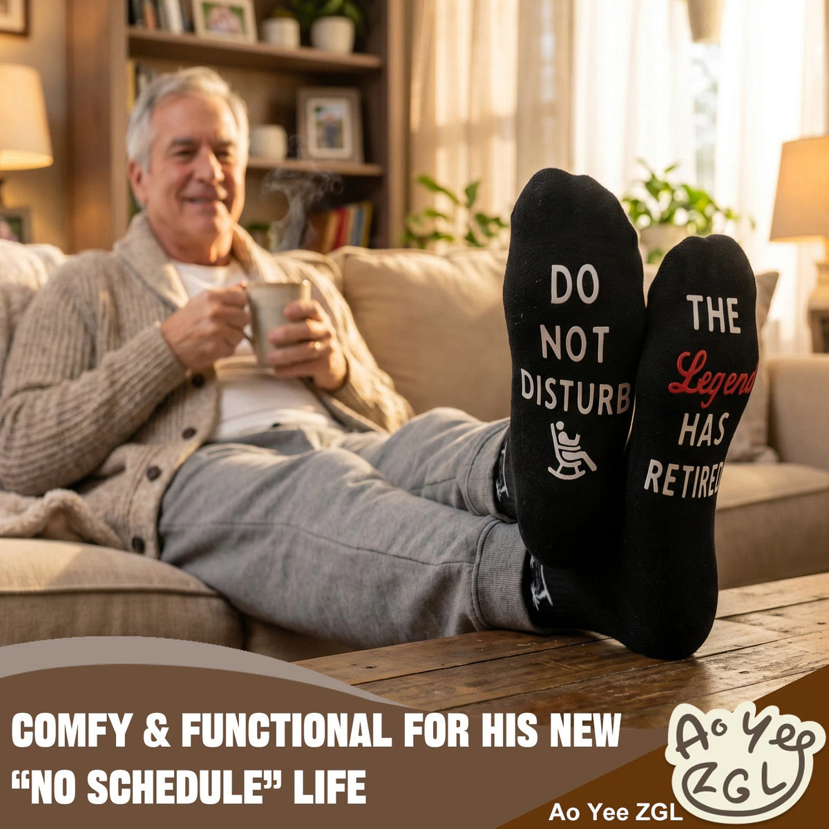 Men Retirement Socks with Greeting cards,Fun Retirement Gifts - Black - DO NOT