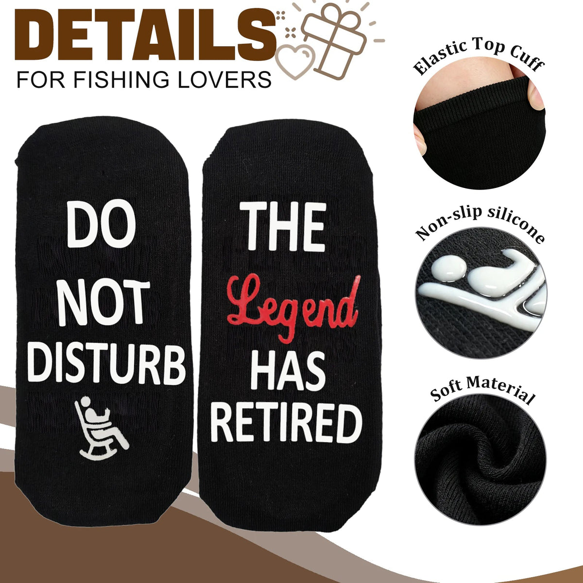 Men Retirement Socks with Greeting cards,Fun Retirement Gifts - Black - DO NOT