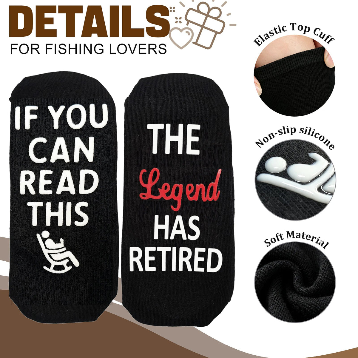 Men Retirement Socks with Greeting cards,Fun Retirement Gifts - Black - IF YOU