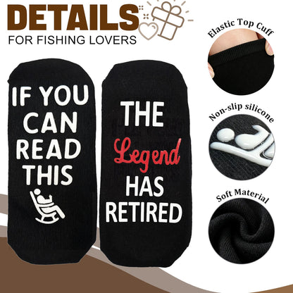 Men Retirement Socks with Greeting cards,Fun Retirement Gifts - Black - IF YOU