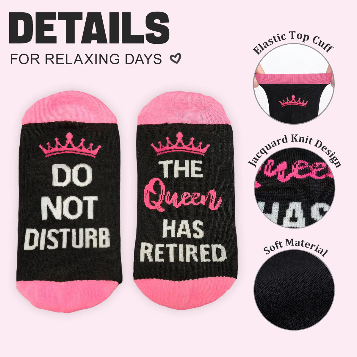Retired Socks with Congratulatory Card, Fun Novel Retired Gift, Unique Amusing Present for Retirees Woman - Retired Socks -  Women - DO NOT
