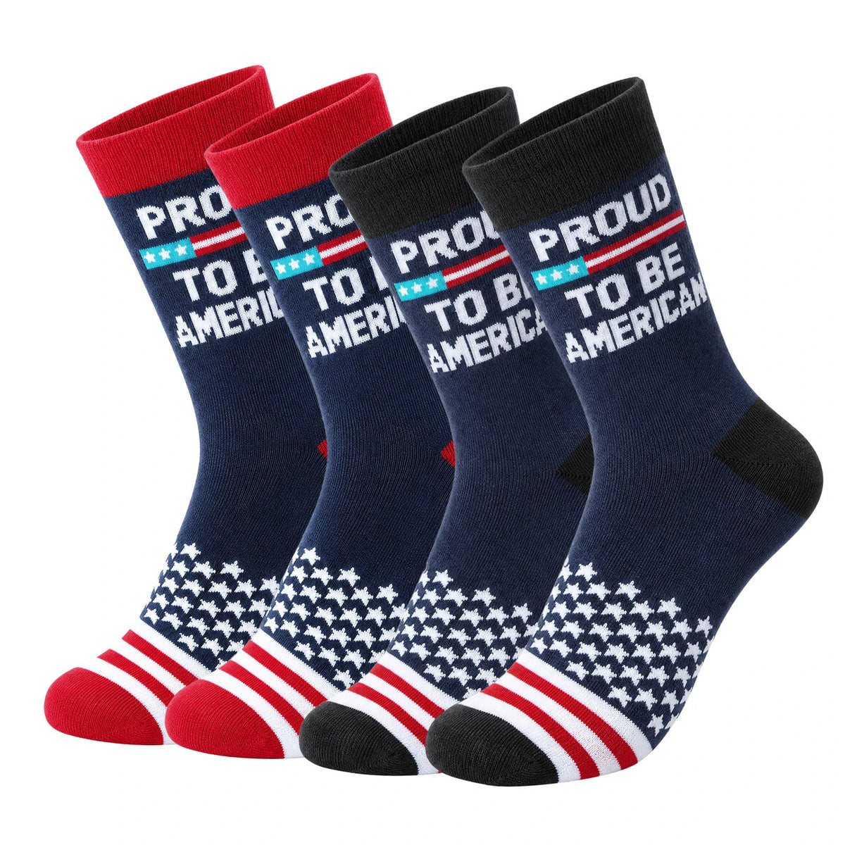USA Flag Socks for Men Women,2 Pair America 250th Star Stripe Socks 1776-2026, Independence Day 4th of July Gifts - Flag Socks - Proud